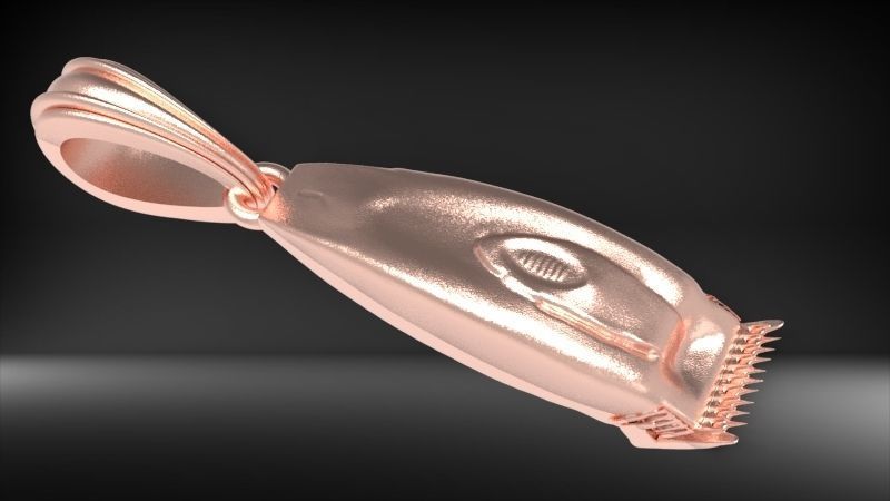 Hair Clipper Barber Pendant Necklace Charm Jewelry 3D print model_24