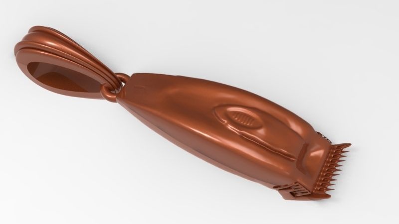 Hair Clipper Barber Pendant Necklace Charm Jewelry 3D print model_22