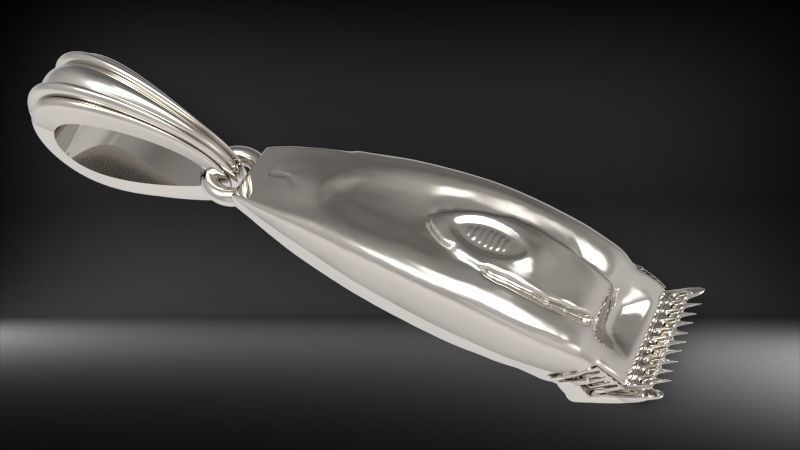 Hair Clipper Barber Pendant Necklace Charm Jewelry 3D print model_5