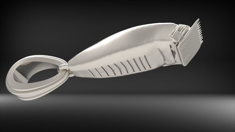 Hair Clipper Barber Pendant Necklace Charm Jewelry 3D print model_6