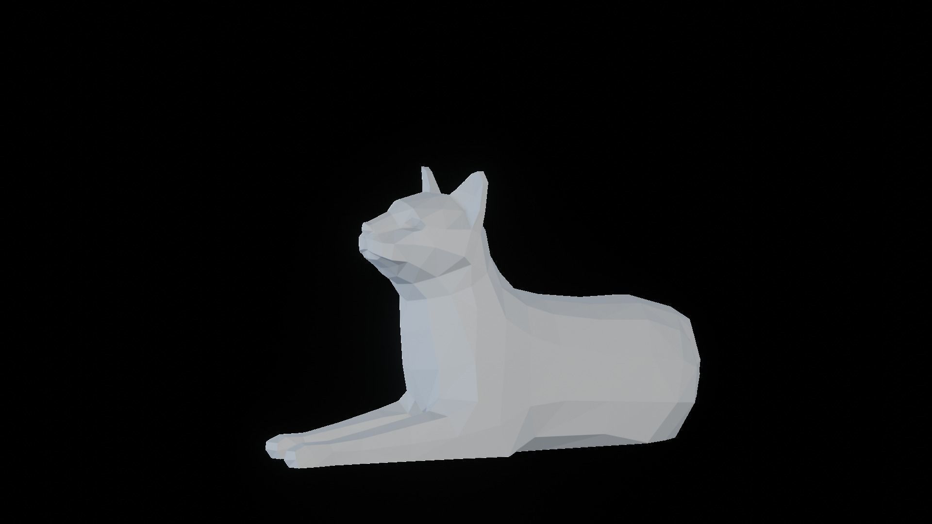 Low Poly Cat 3D print model_4