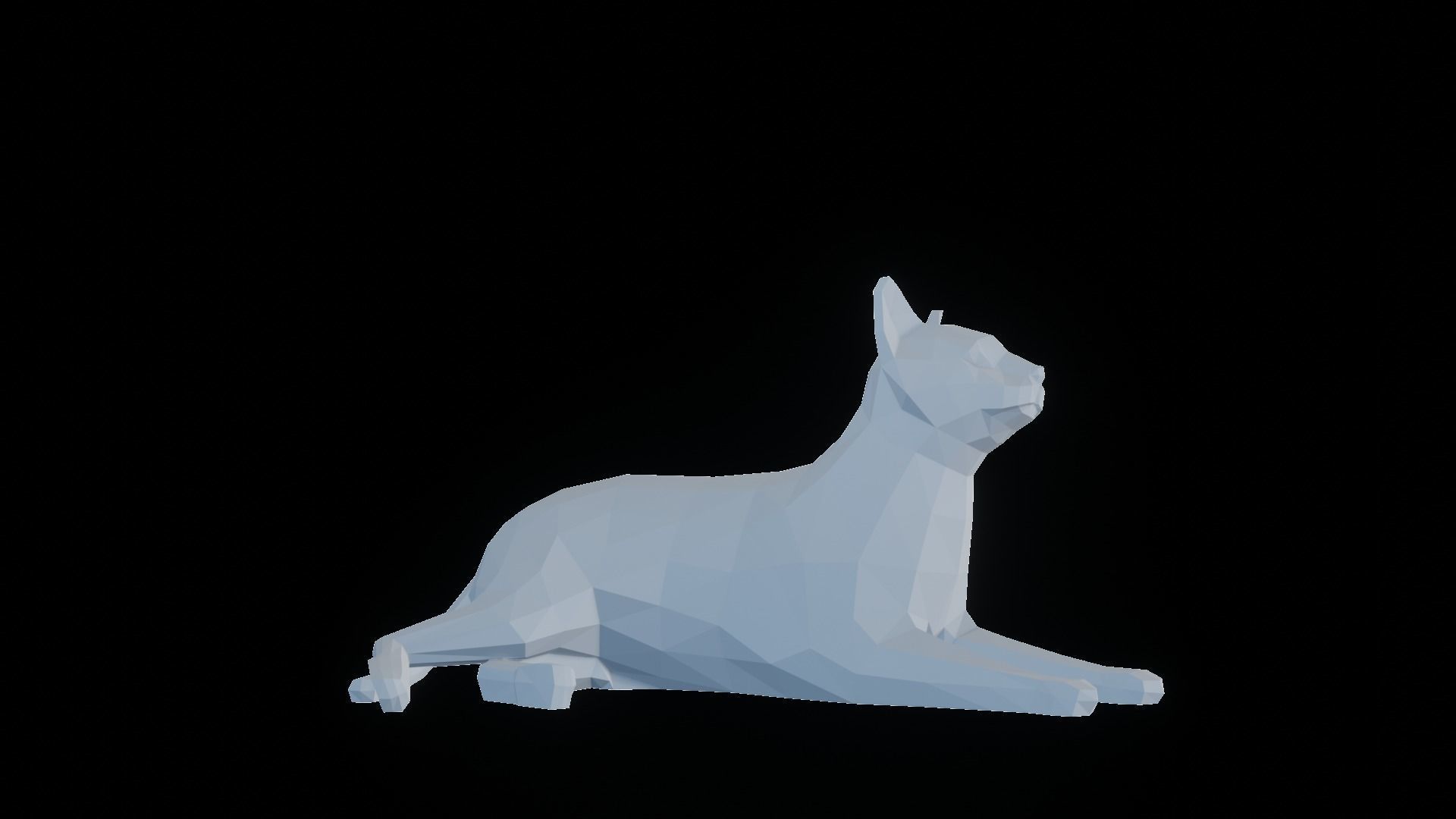 Low Poly Cat 3D print model_3
