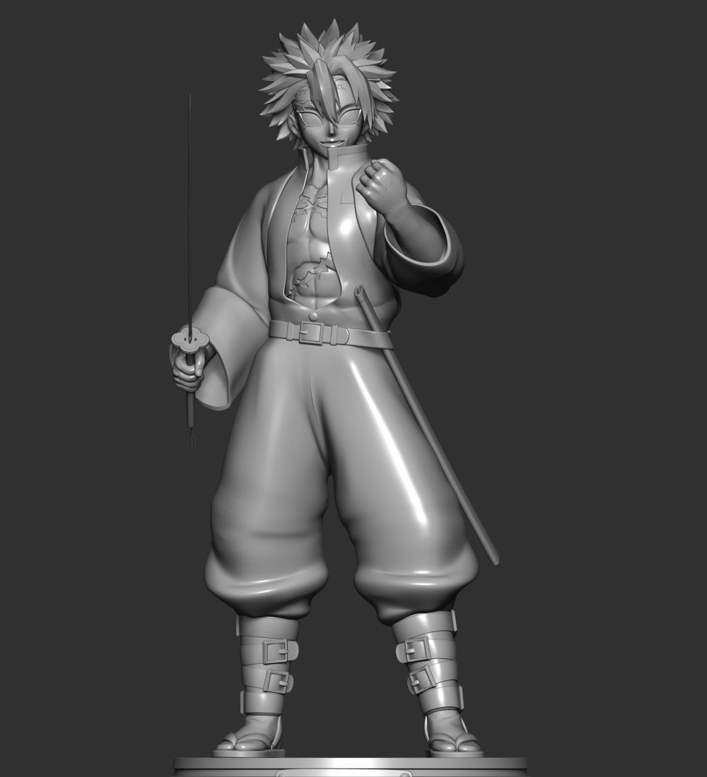 Sanemi Shinazugawa - Demon Slayer Kimetsu no Yaiba 3D print model_3