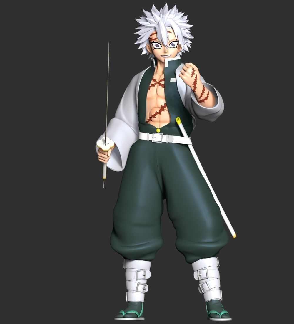 Sanemi Shinazugawa - Demon Slayer Kimetsu no Yaiba 3D print model_6