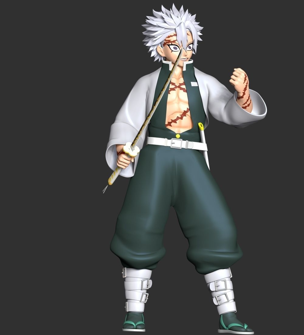 Sanemi Shinazugawa - Demon Slayer Kimetsu no Yaiba 3D print model_5