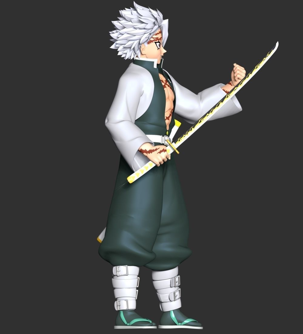 Sanemi Shinazugawa - Demon Slayer Kimetsu no Yaiba 3D print model_9