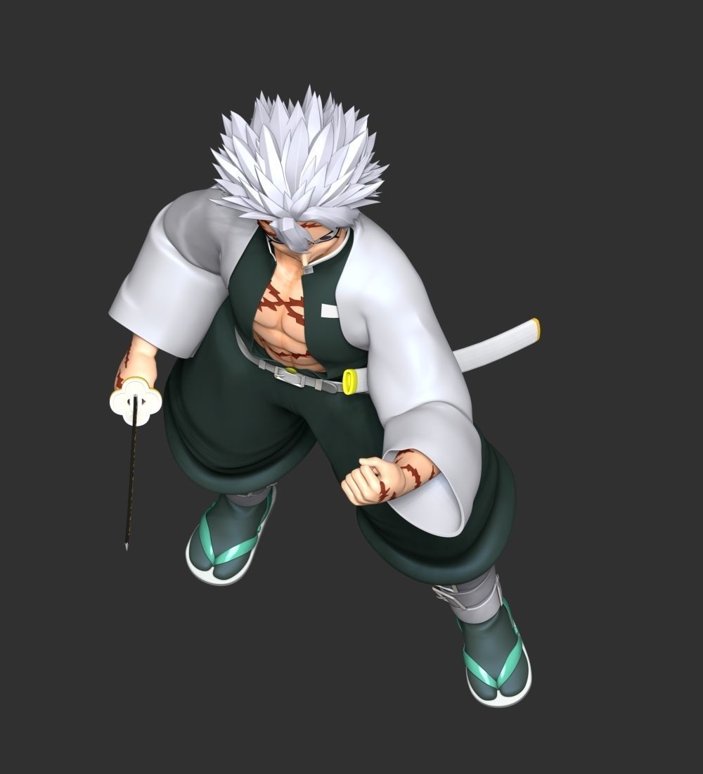 Sanemi Shinazugawa - Demon Slayer Kimetsu no Yaiba 3D print model_7