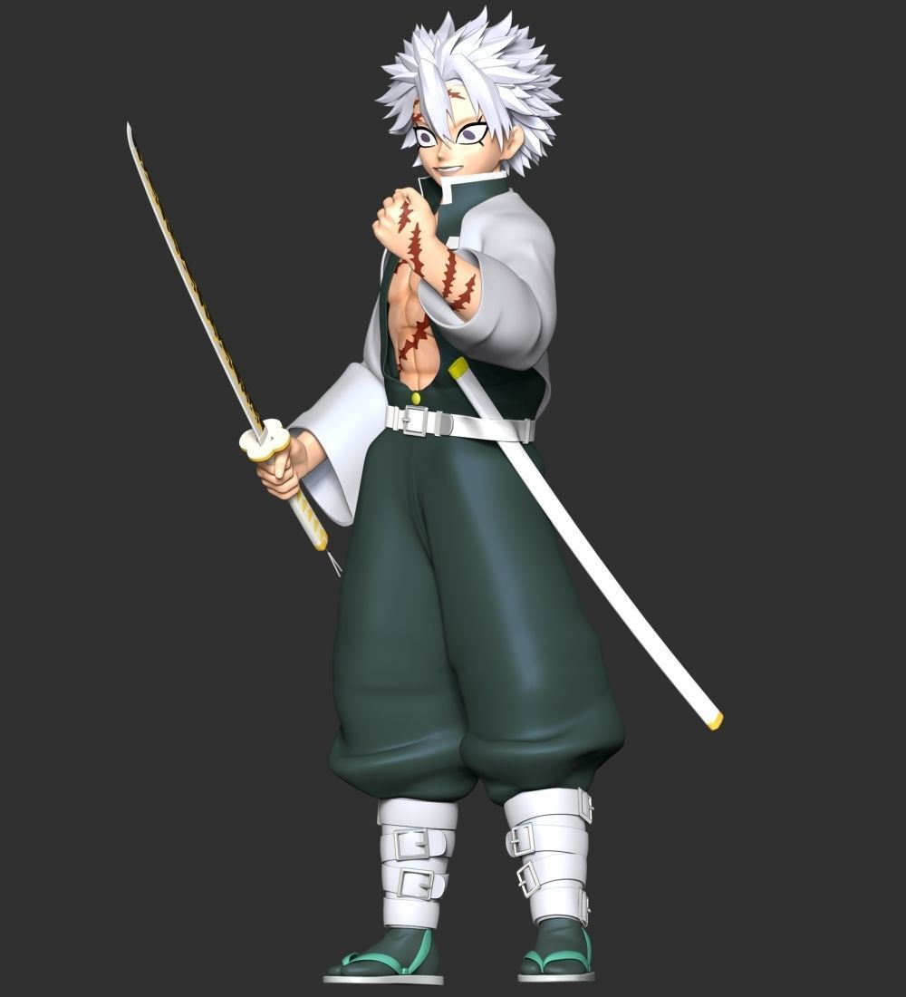 Sanemi Shinazugawa - Demon Slayer Kimetsu no Yaiba 3D print model_4