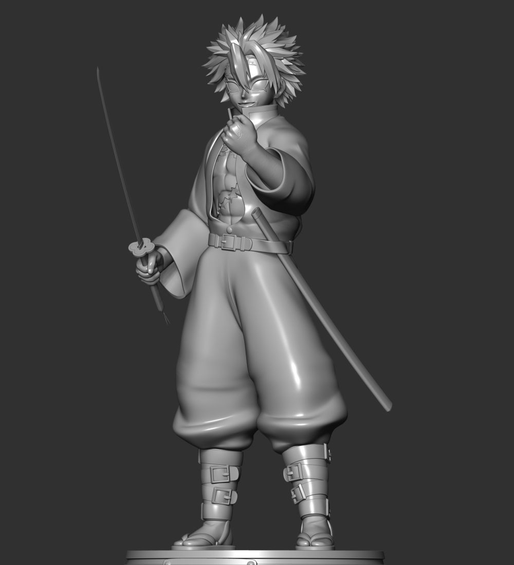 Sanemi Shinazugawa - Demon Slayer Kimetsu no Yaiba 3D print model_10