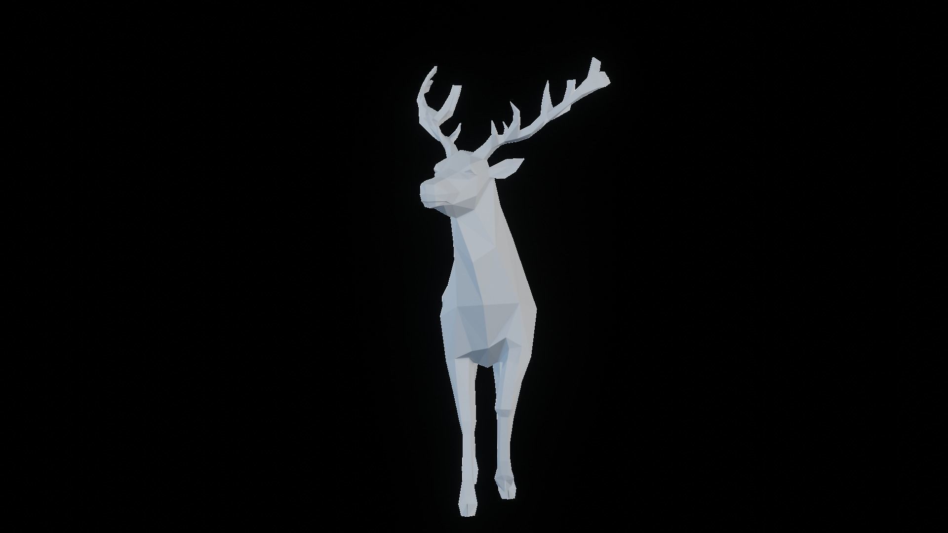 Low Poly Deer 3D print model_2