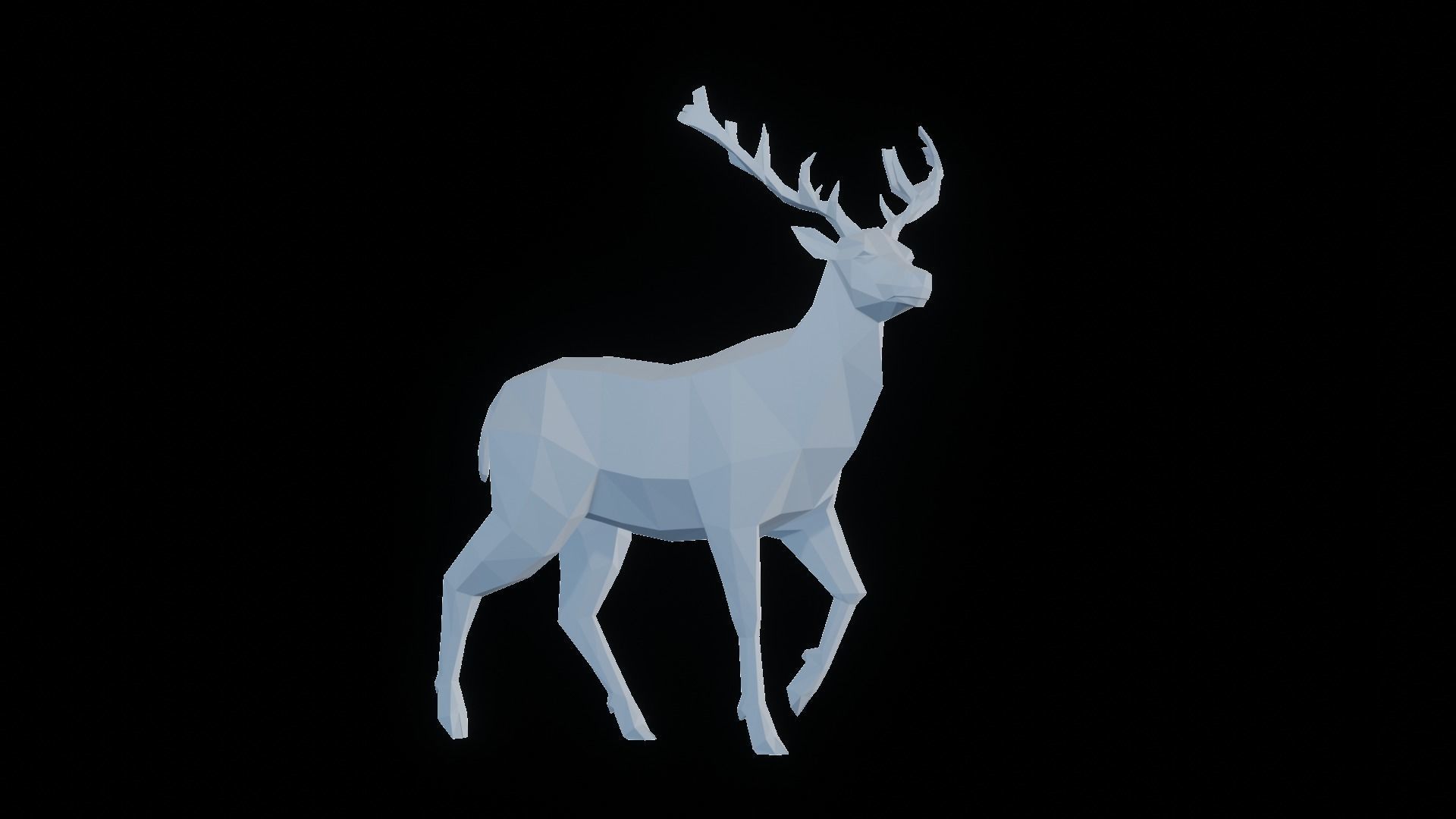 Low Poly Deer 3D print model_3