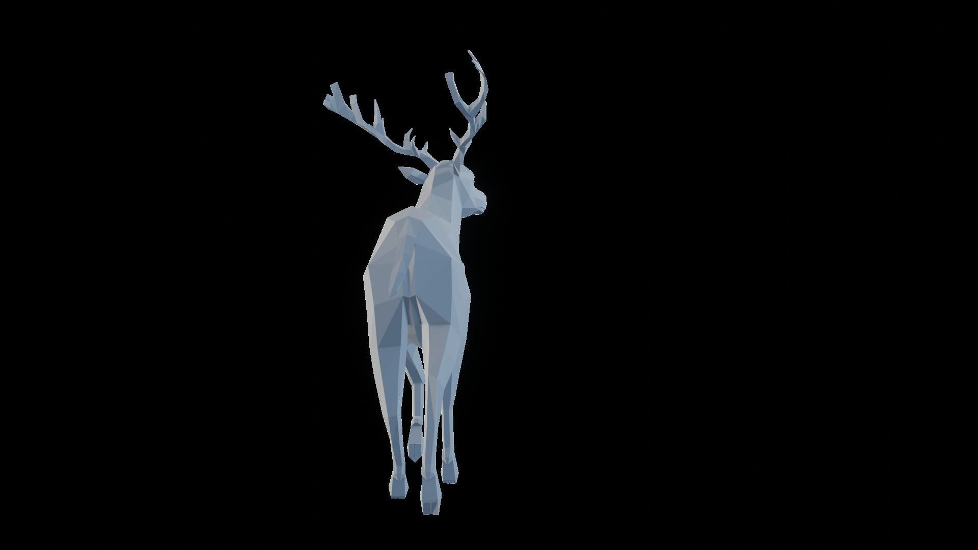 Low Poly Deer 3D print model_6