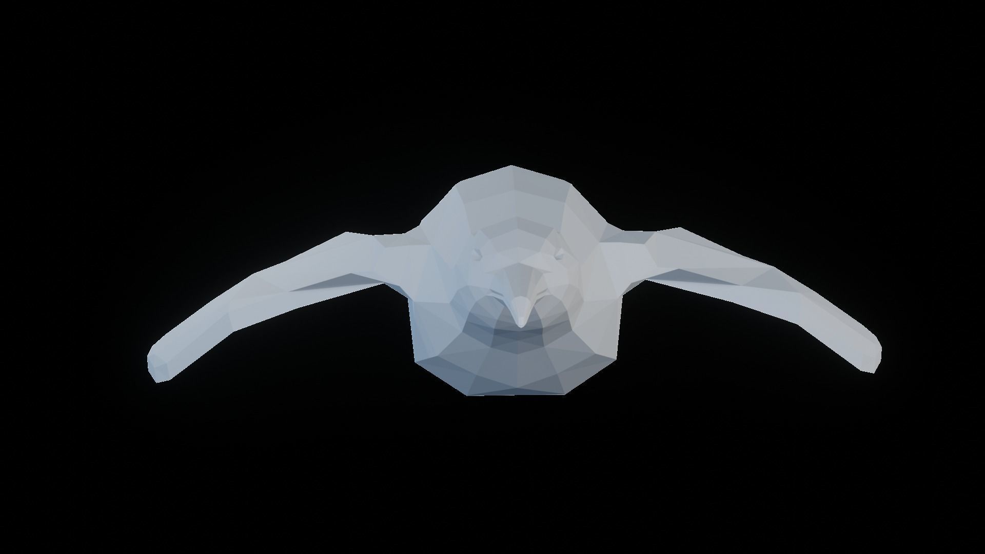 Low Poly Penguin lying down 3D print model_2