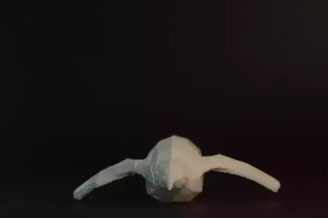 Low Poly Penguin lying down