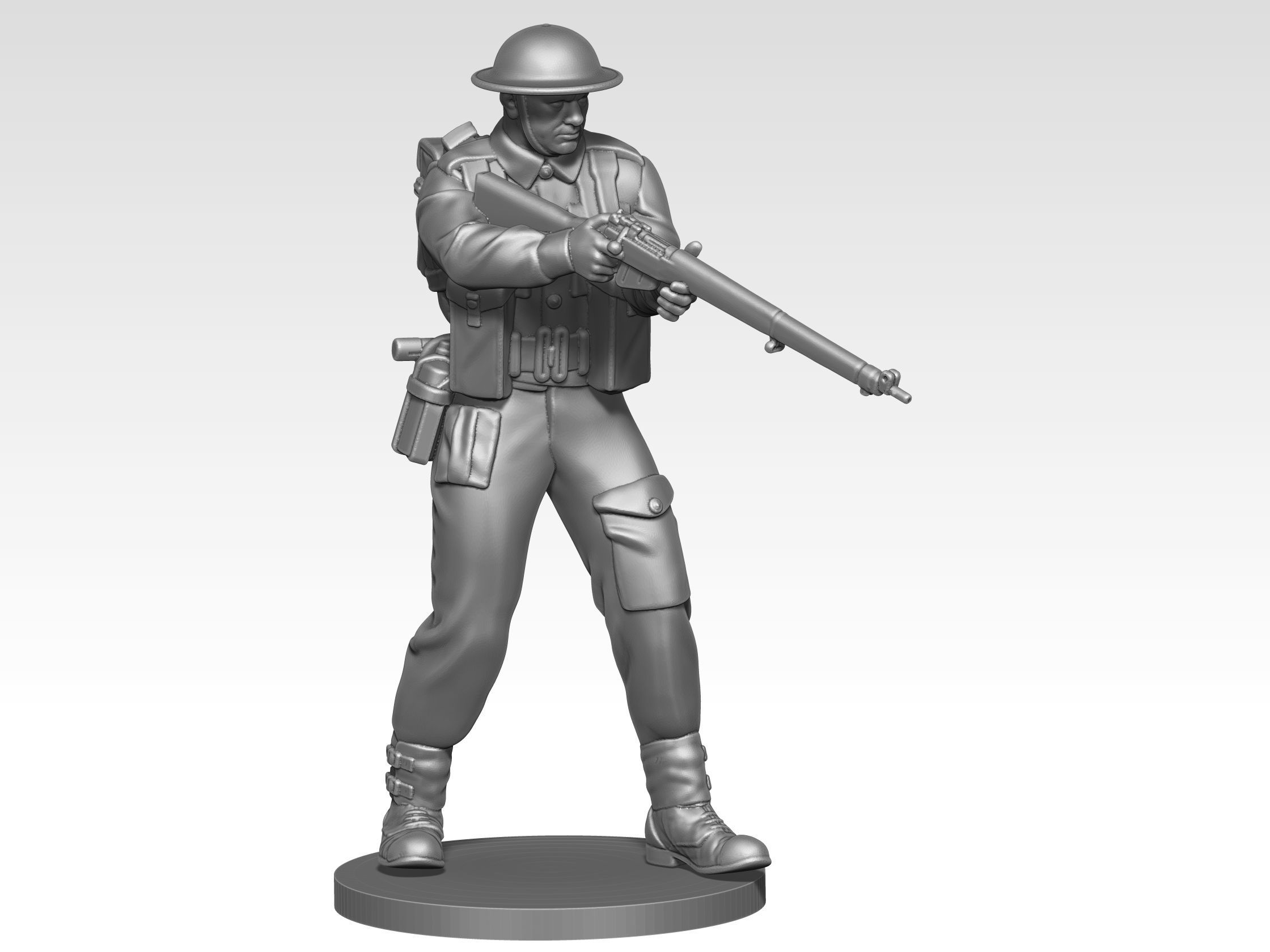 British soldier 2 ww2 3D print model_3