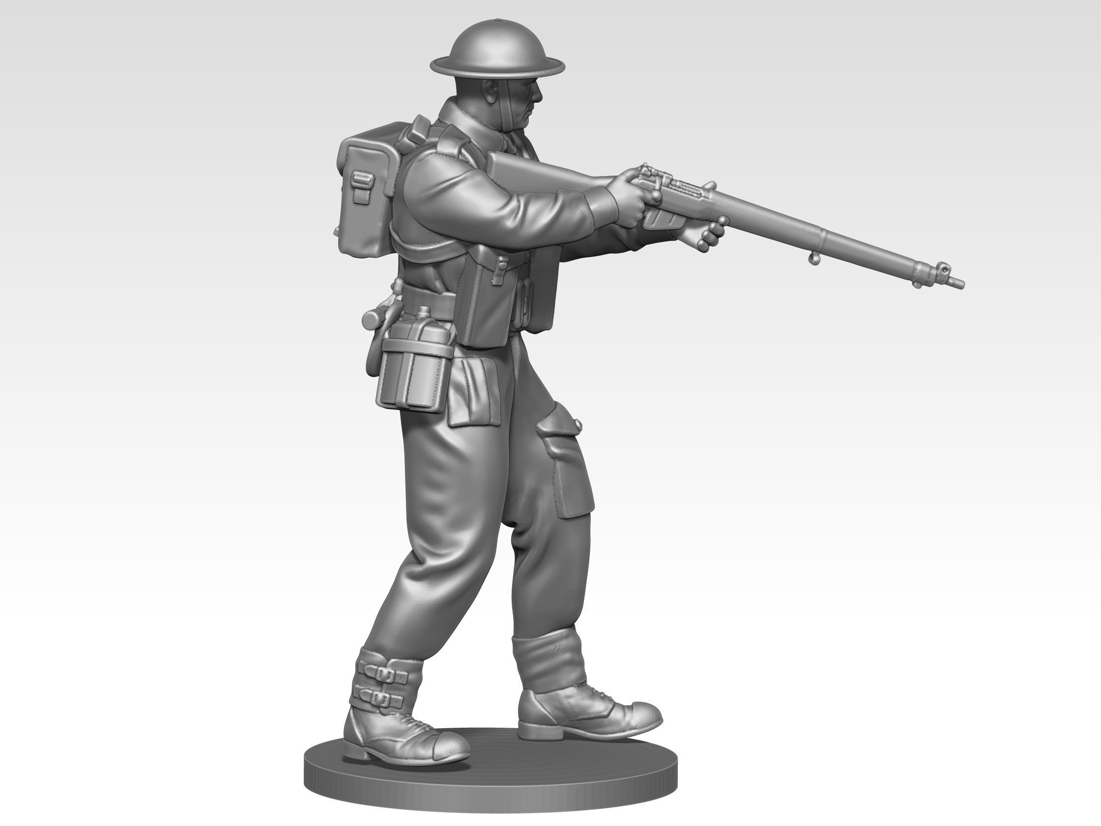 British soldier 2 ww2 3D print model_1