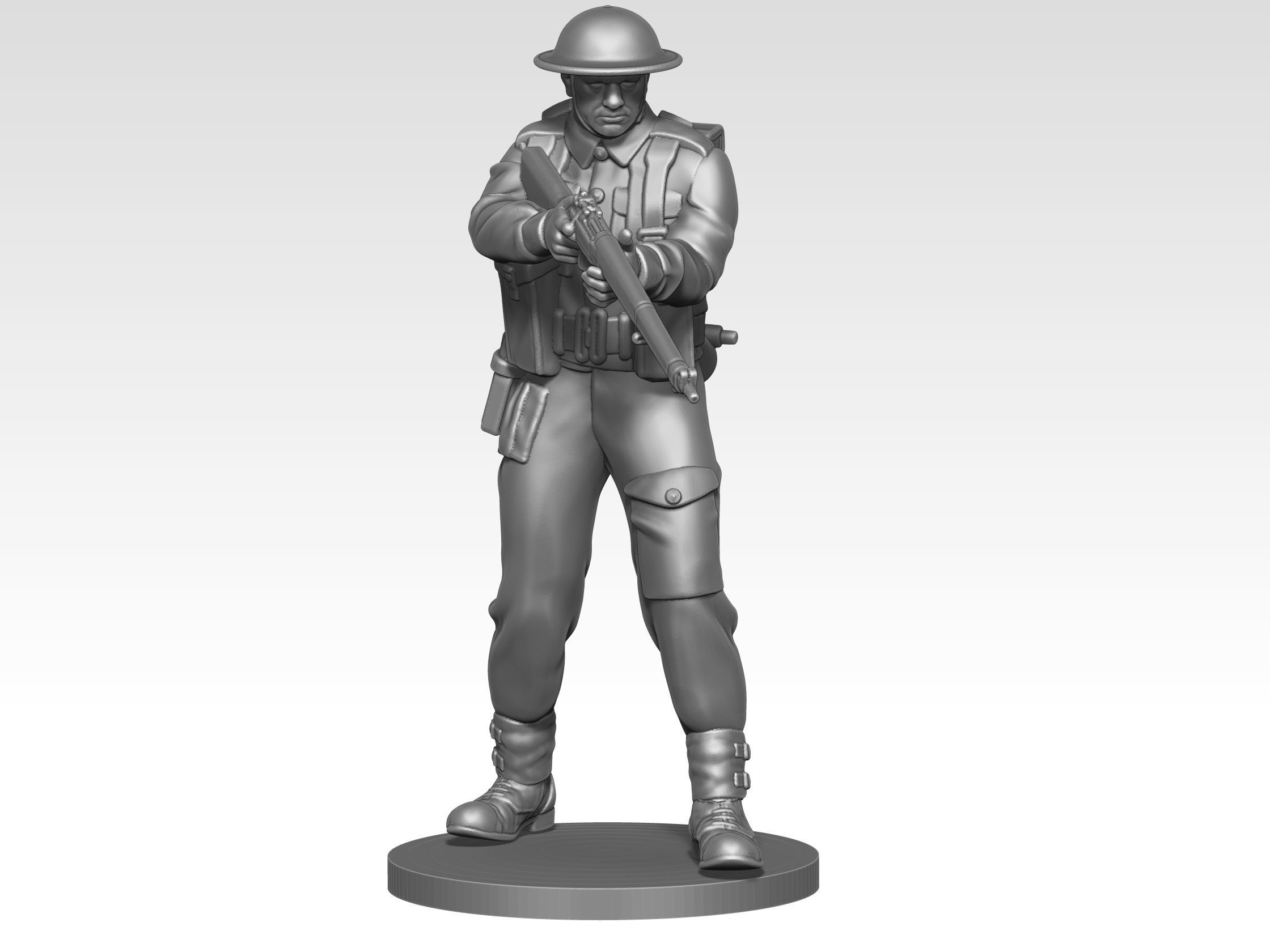 British soldier 2 ww2 3D print model_4