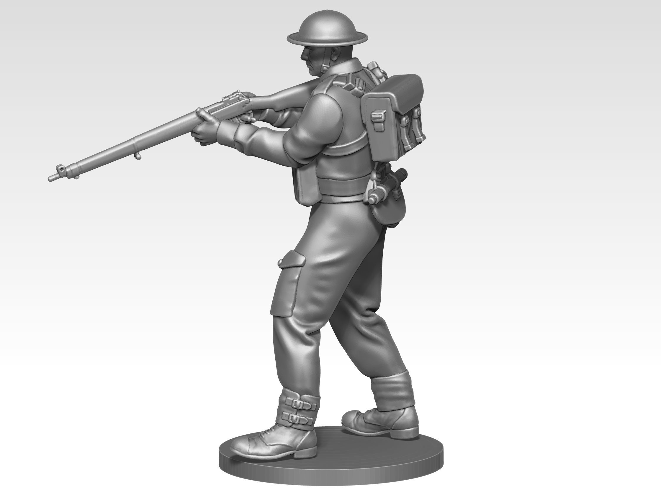 British soldier 2 ww2 3D print model_2