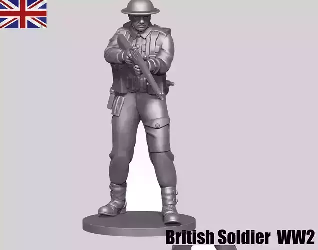 British soldier 2 ww2 3D print model British soldier 2 ww2 3D print model