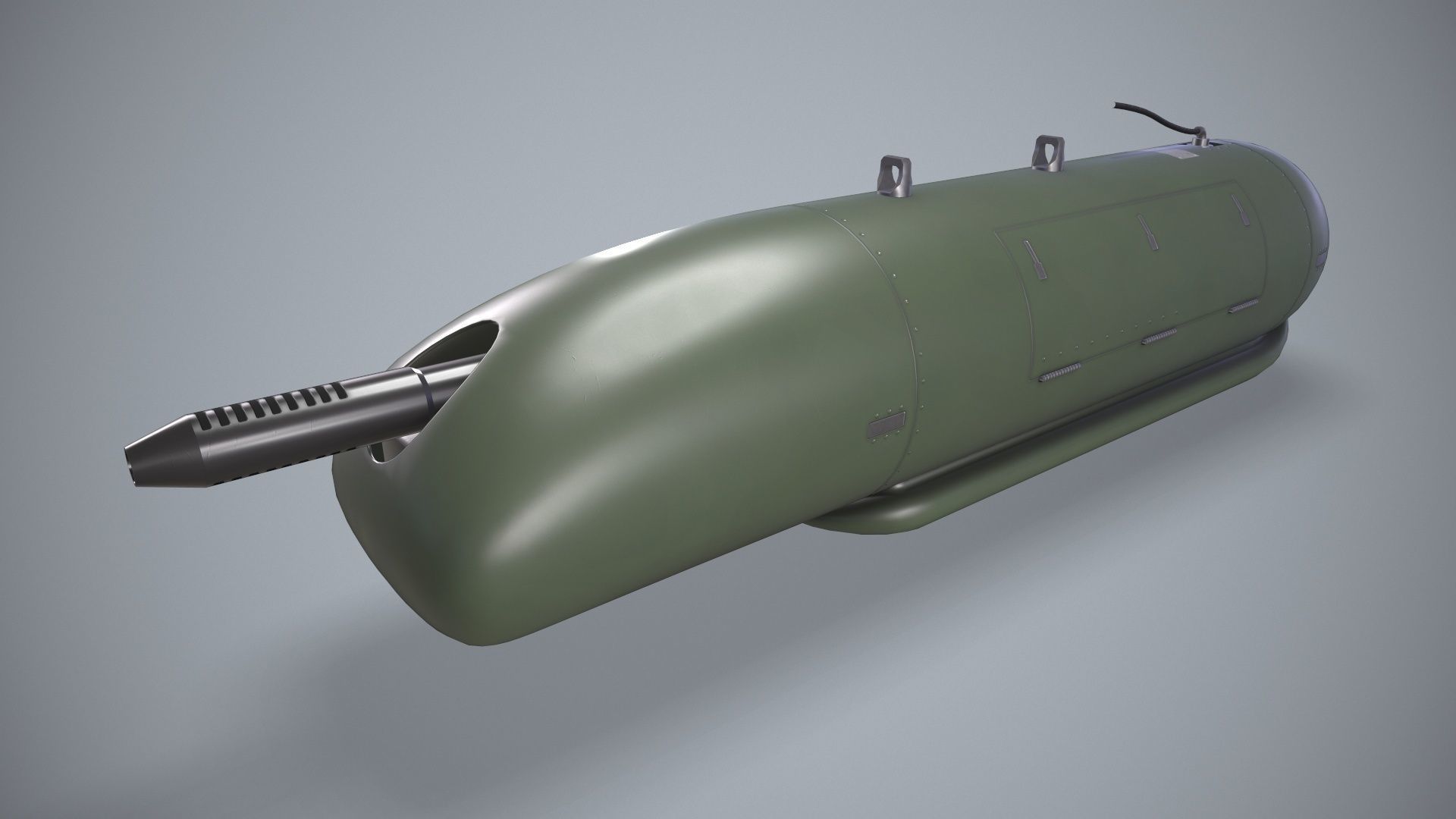  FN Herstal HMP400LC Machine Gun Pod Low-poly 3D model_3