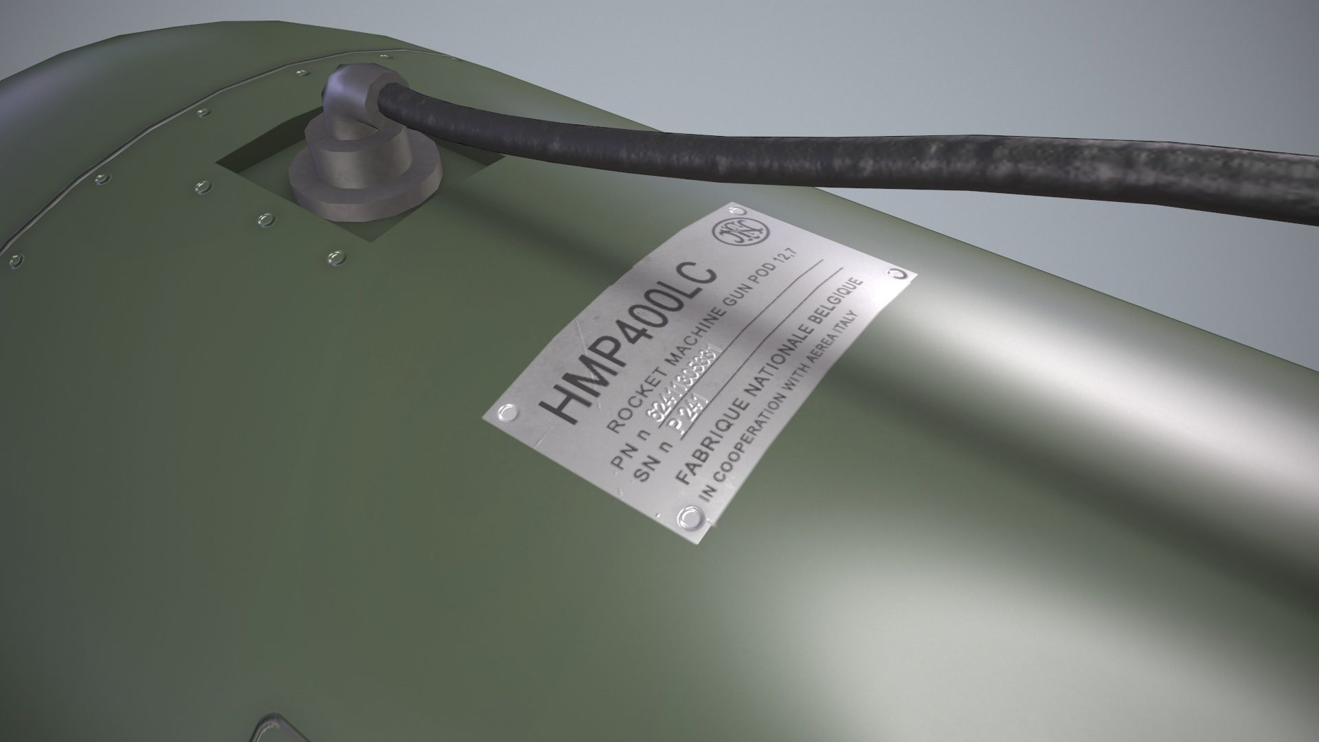  FN Herstal HMP400LC Machine Gun Pod Low-poly 3D model_7