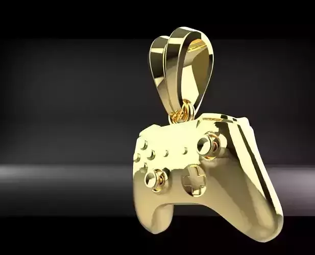 Iced Out Game Controller Pendant Cool Hip Hop  Necklace Jewelry