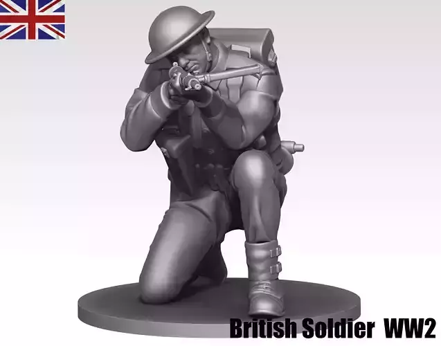 British soldier ww2  07 3D print model