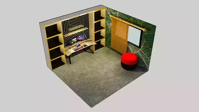 The Room  Low-poly 3D model