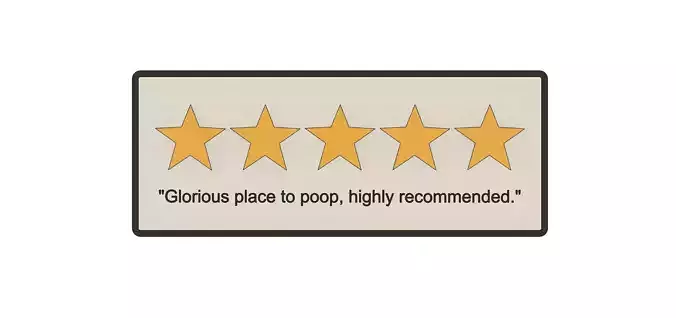 5 Star Poop Review Toilet Sign 3D print model