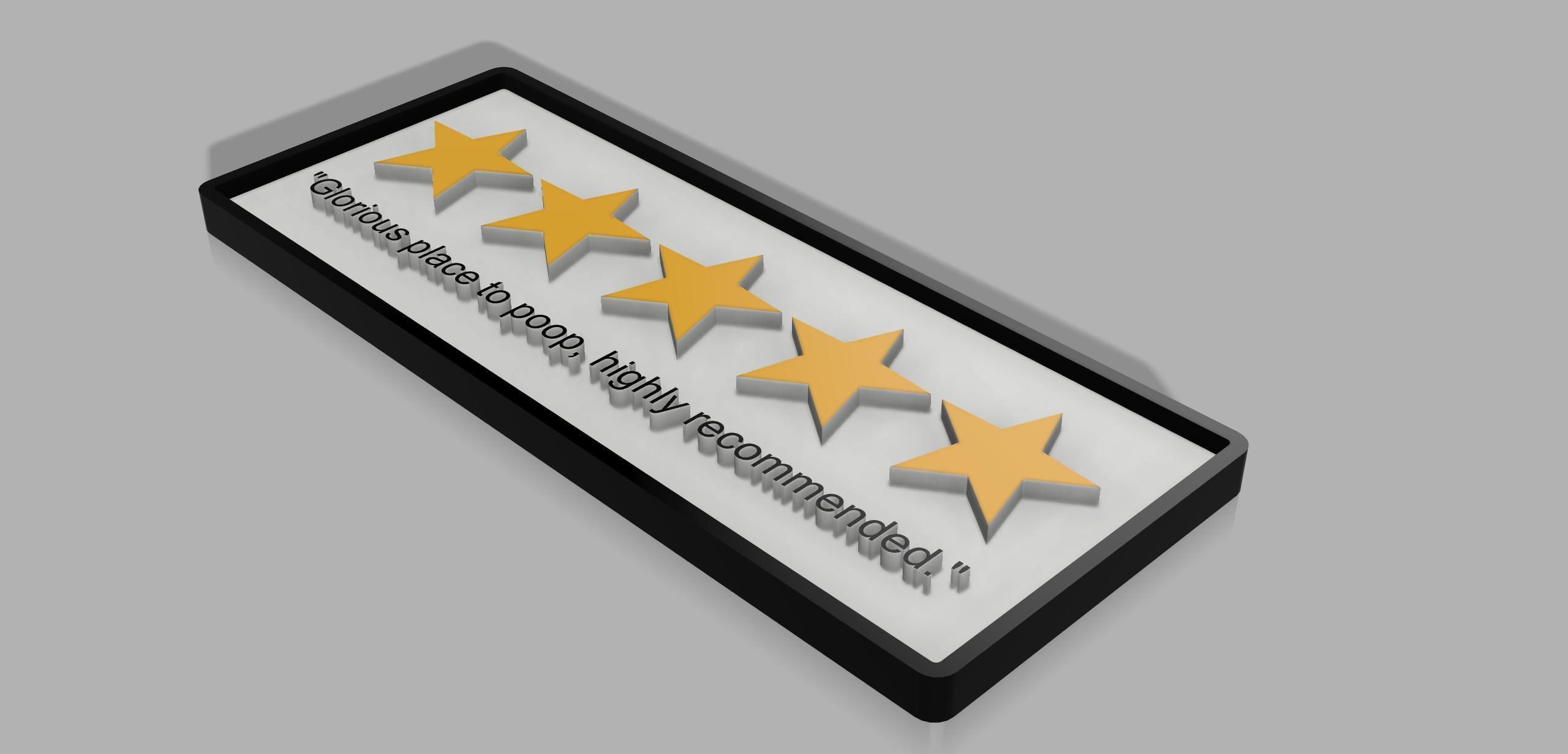 5 Star Poop Review Toilet Sign 3D print model_5