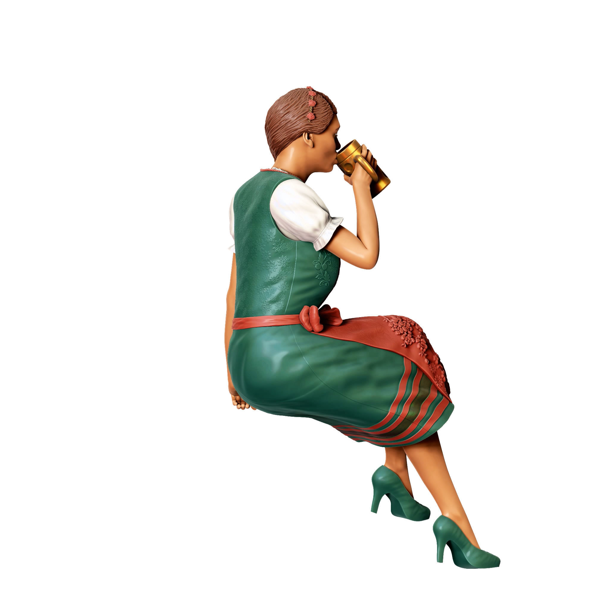 N3 Oktoberfest Style sitting drinking beer 3D print model_9