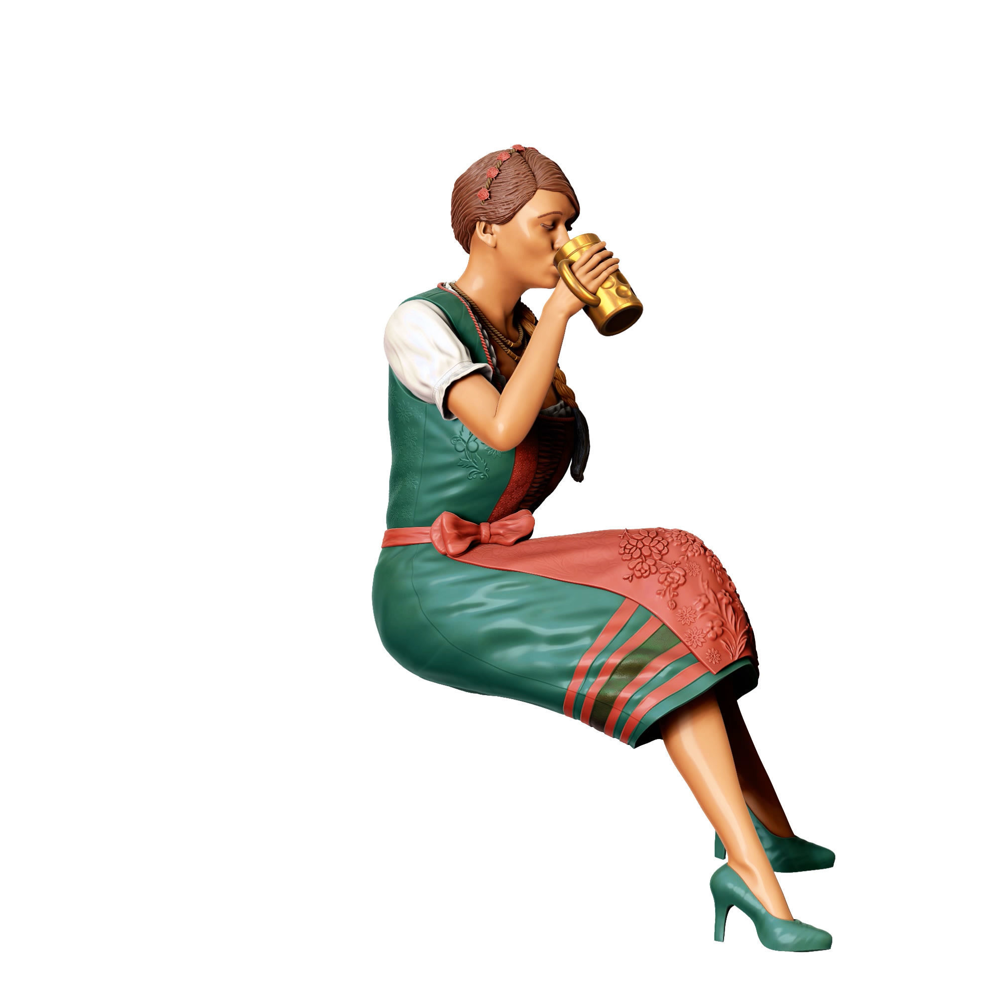 N3 Oktoberfest Style sitting drinking beer 3D print model_5
