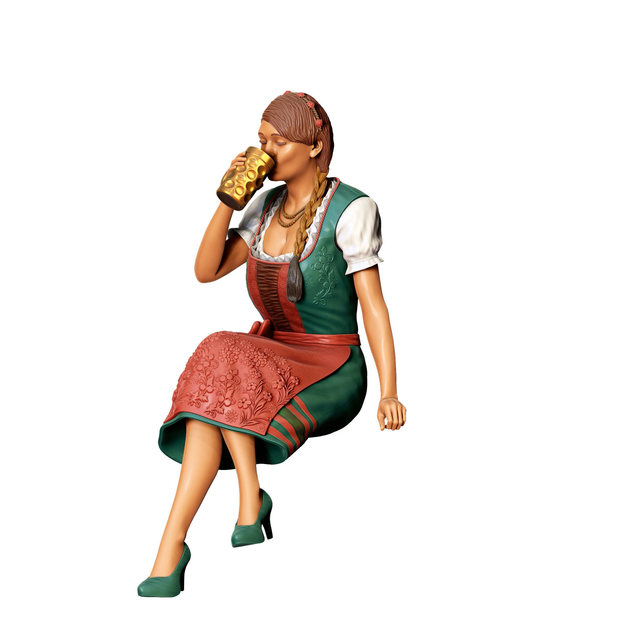N3 Oktoberfest Style sitting drinking beer 3D print model_26