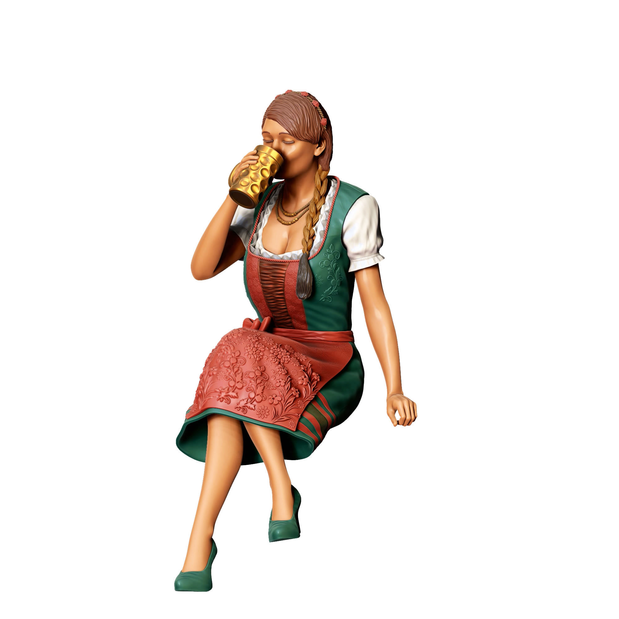 N3 Oktoberfest Style sitting drinking beer 3D print model_27