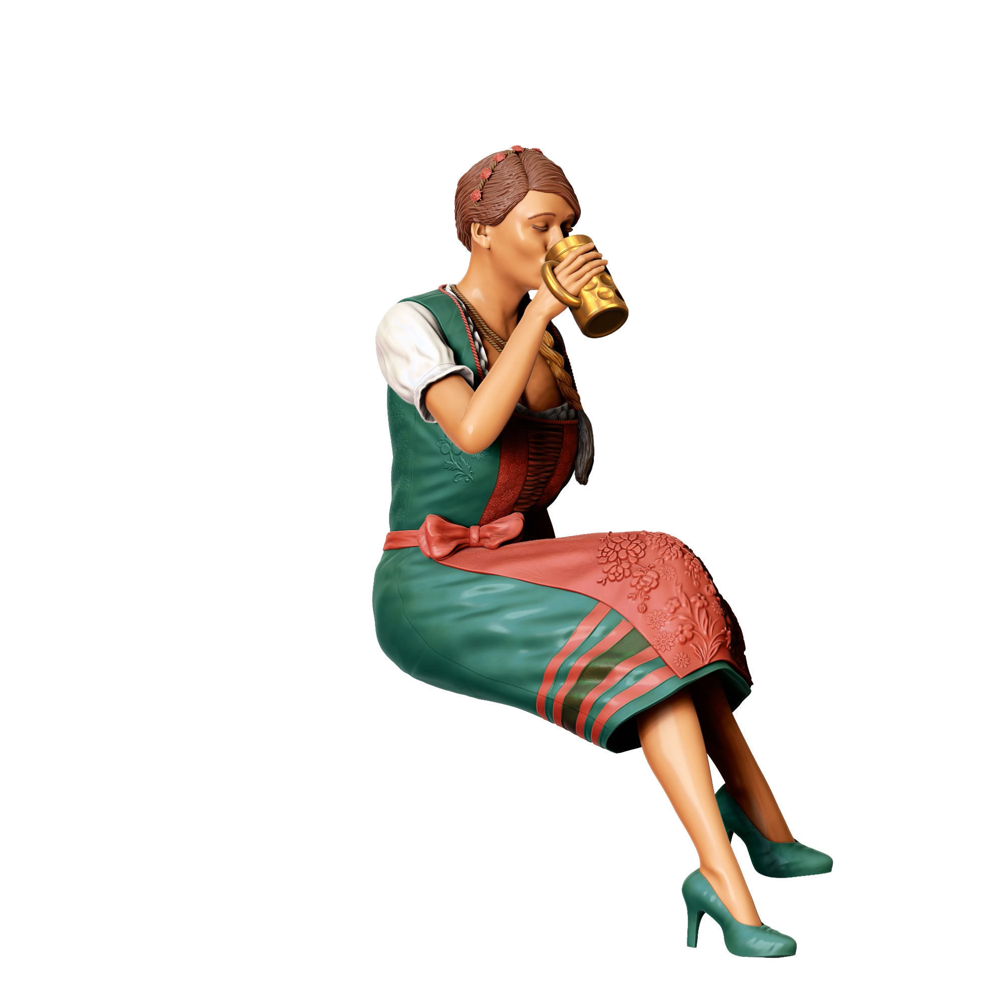 N3 Oktoberfest Style sitting drinking beer 3D print model_4