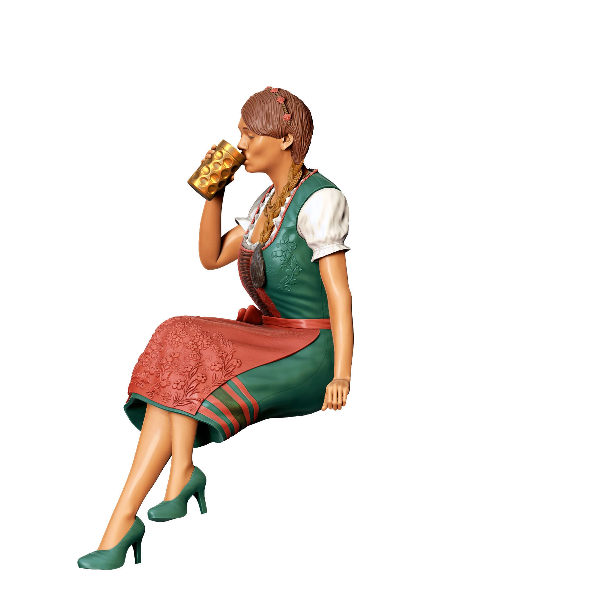 N3 Oktoberfest Style sitting drinking beer 3D print model_24
