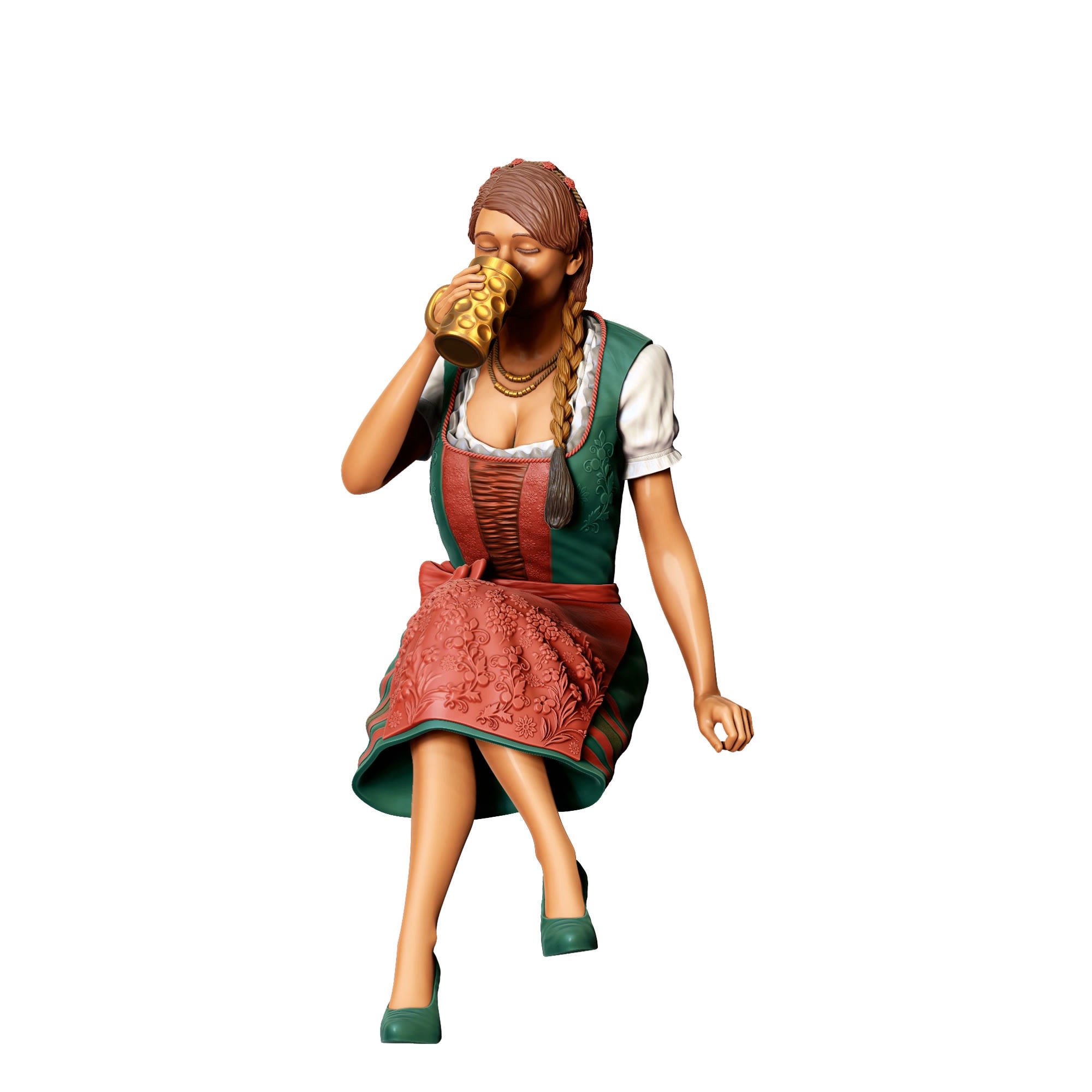 N3 Oktoberfest Style sitting drinking beer 3D print model_28