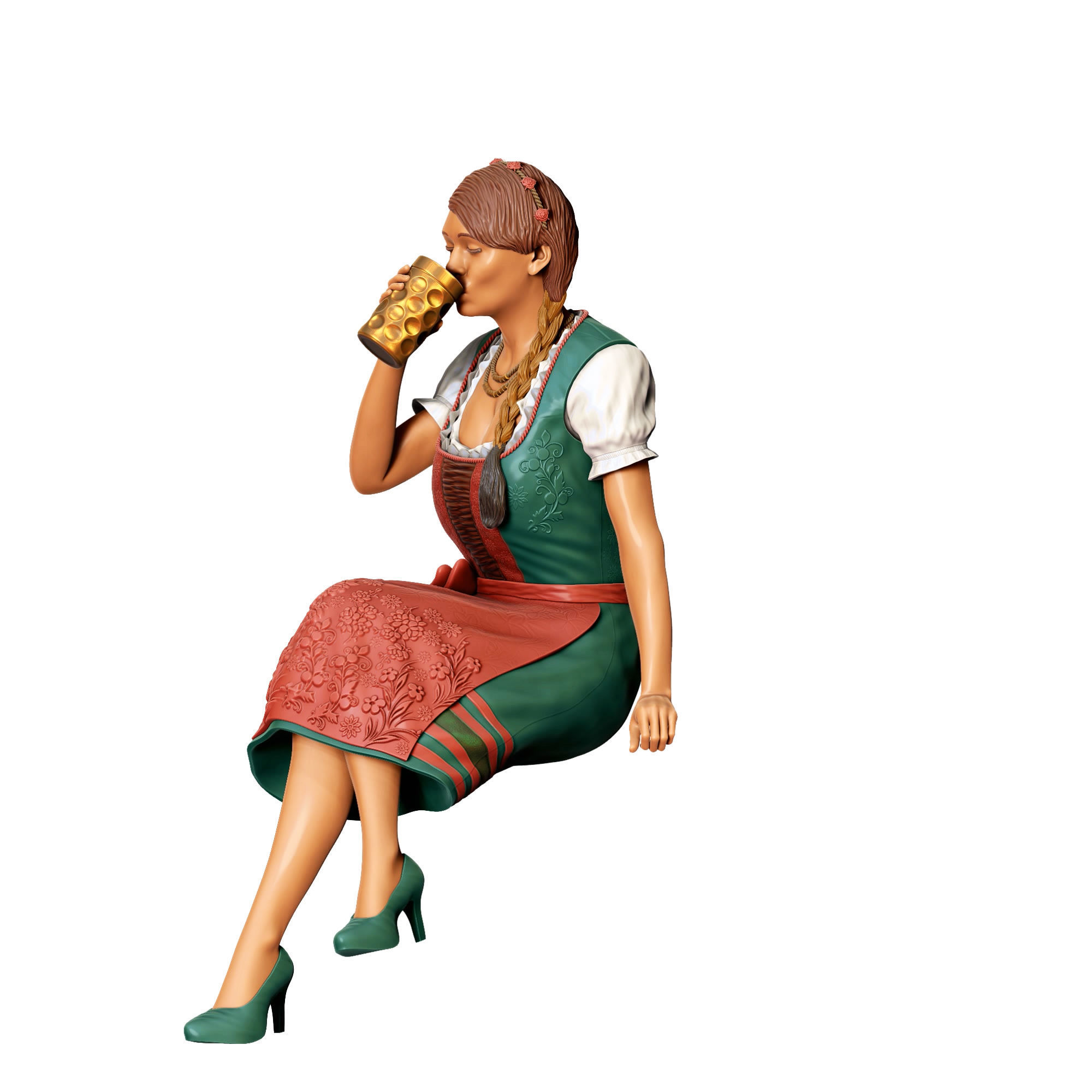 N3 Oktoberfest Style sitting drinking beer 3D print model_25