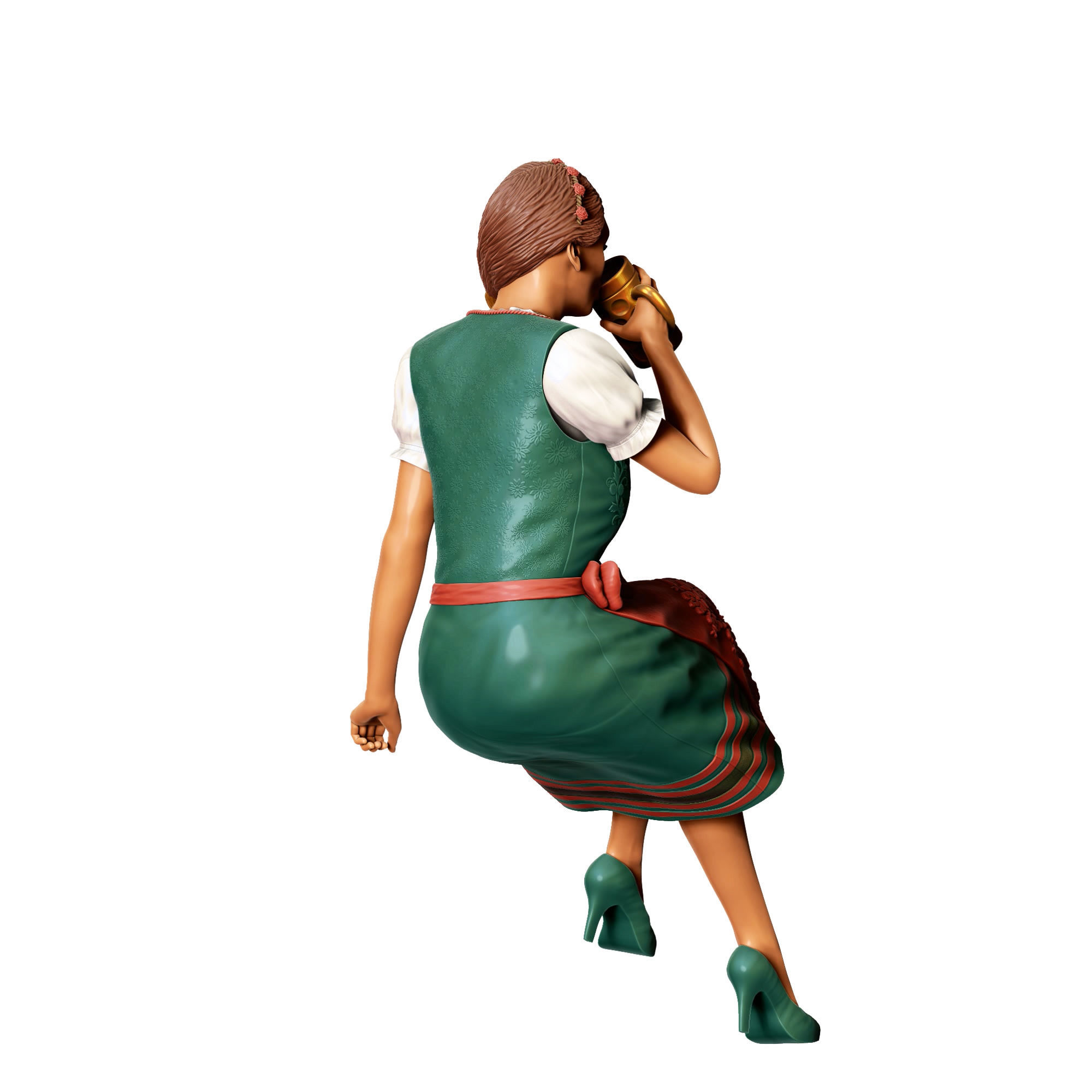 N3 Oktoberfest Style sitting drinking beer 3D print model_11