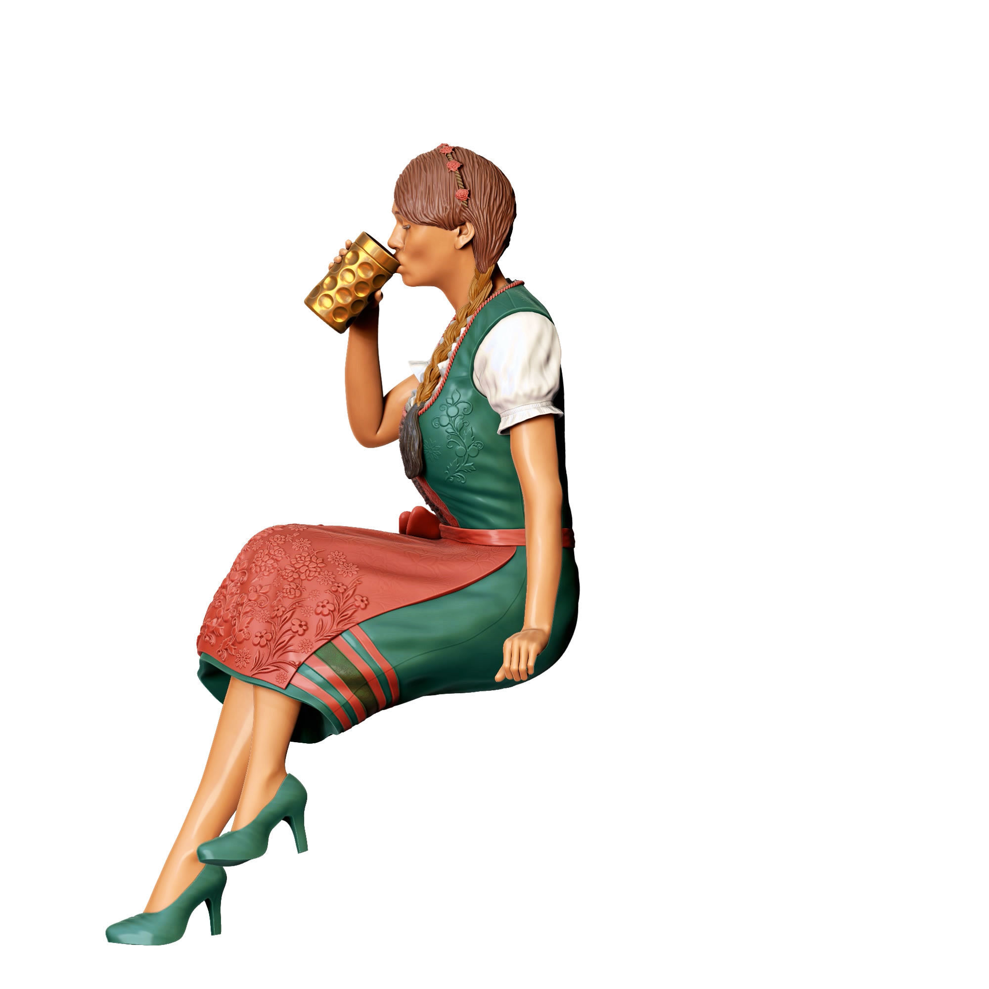 N3 Oktoberfest Style sitting drinking beer 3D print model_23
