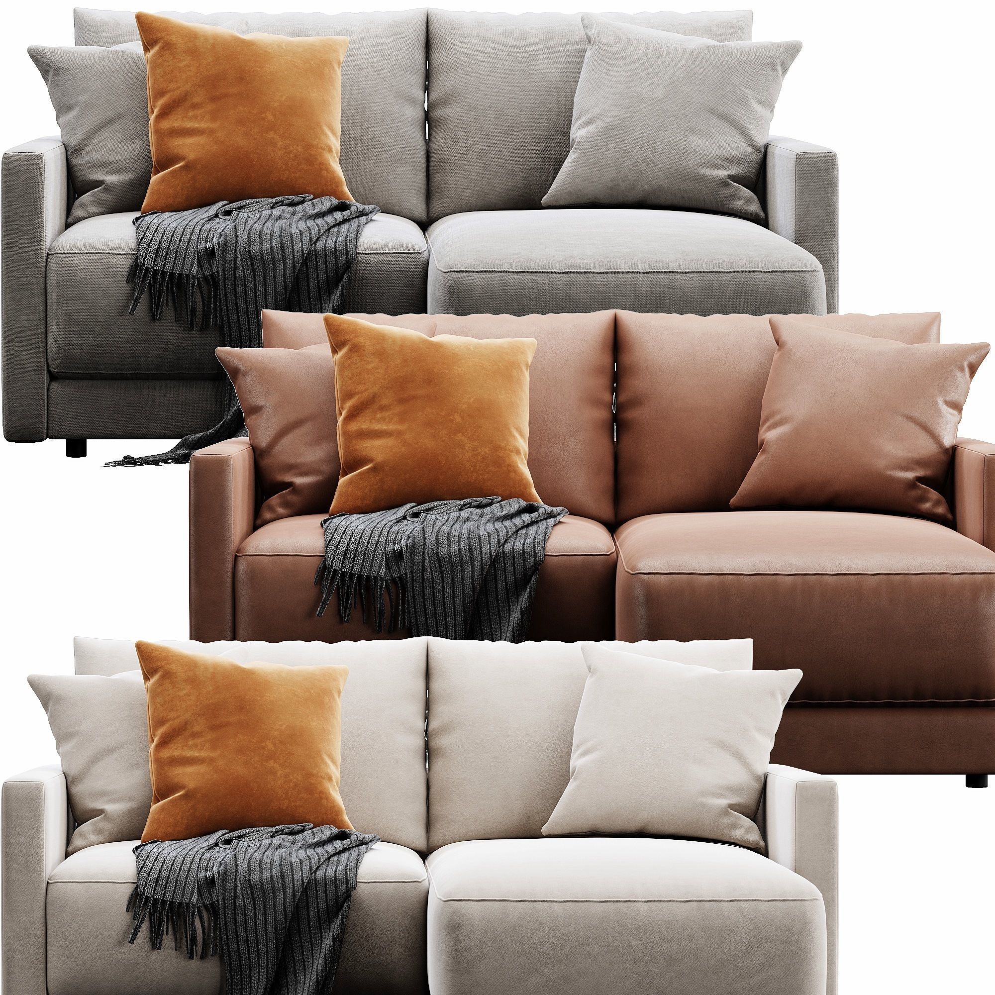 Crate and Barrel Gather sofa 3D model_15