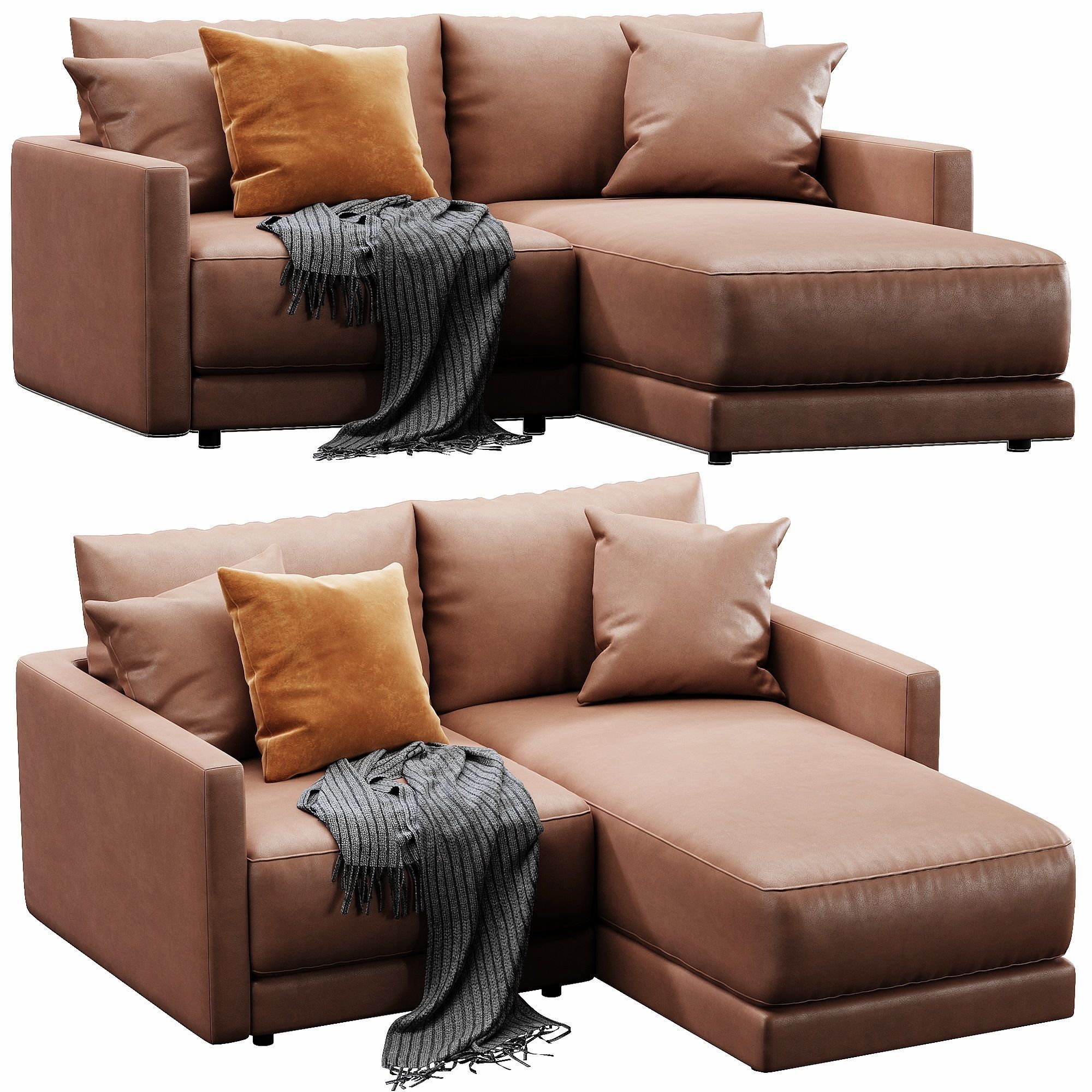 Crate and Barrel Gather sofa 3D model_2