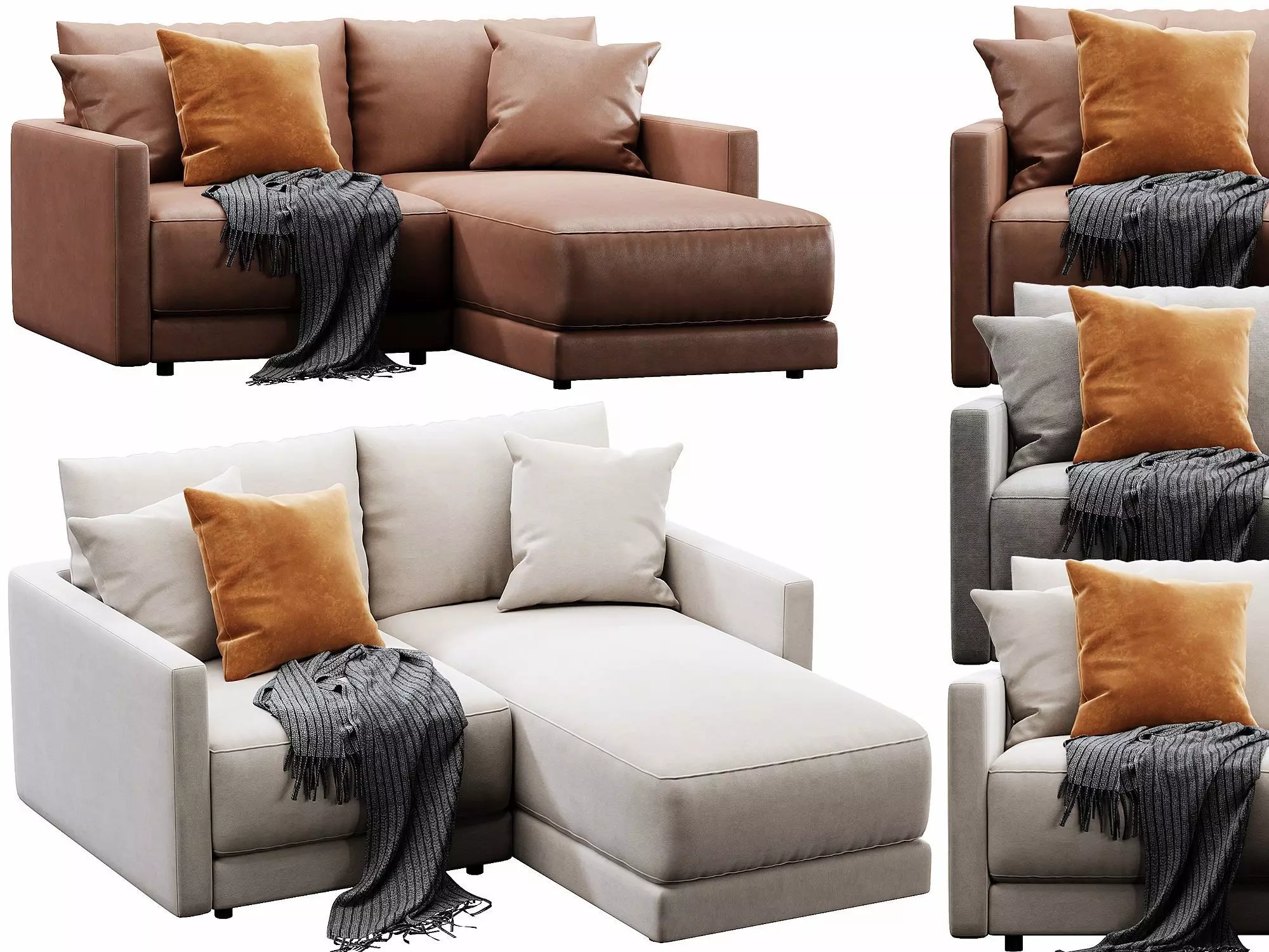 Crate and Barrel Gather sofa 3D model_0