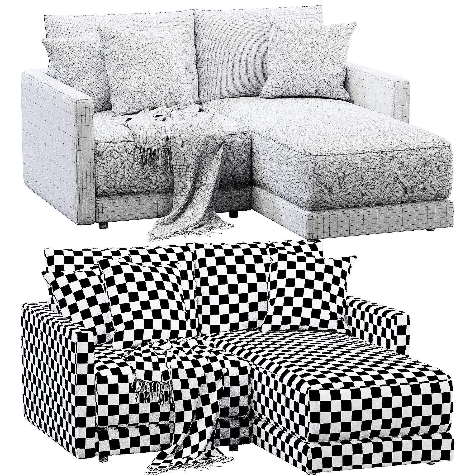 Crate and Barrel Gather sofa 3D model_16