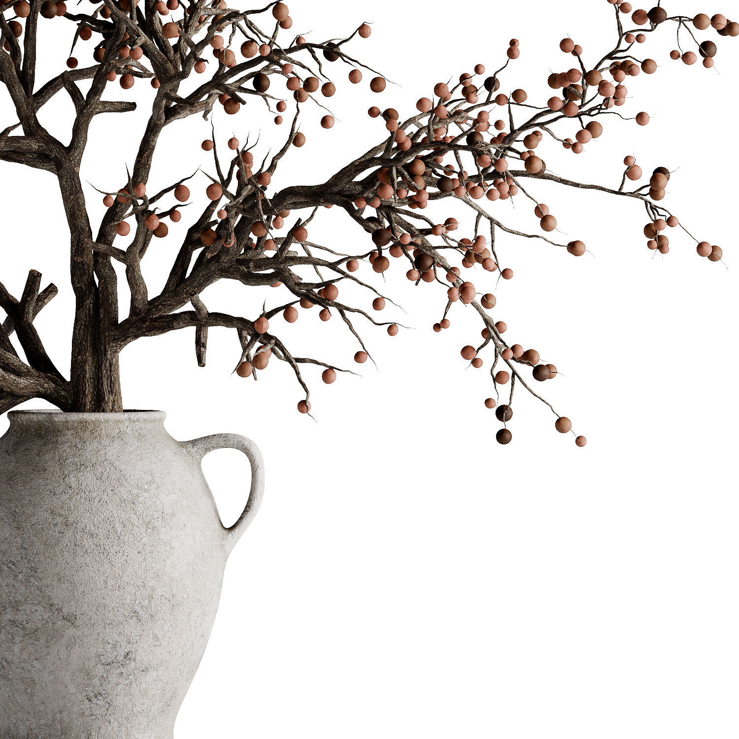 Indoor dry potted plants 3D model_1