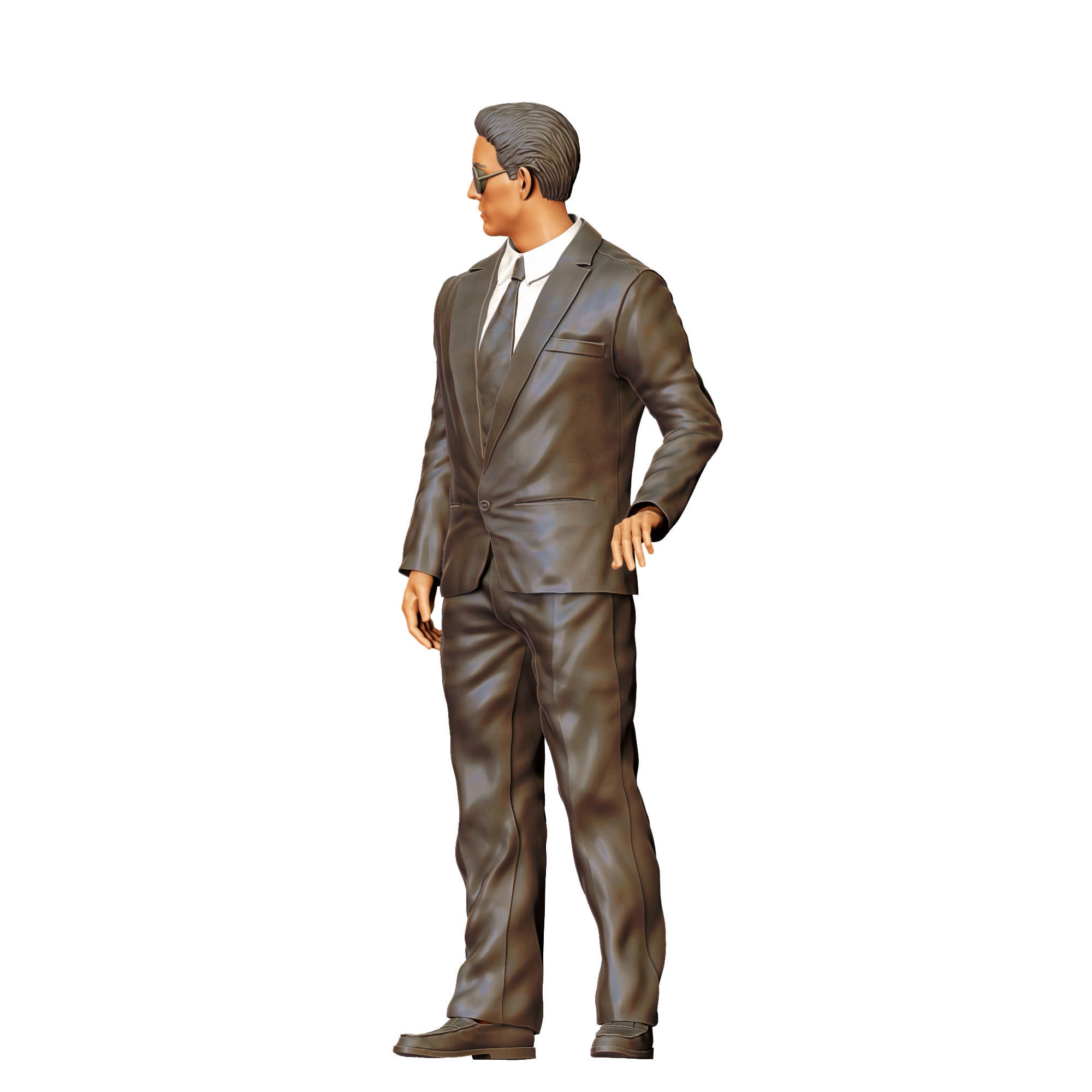 N3 Bodyguard taking care of celebrity holding car door 3D print model_27