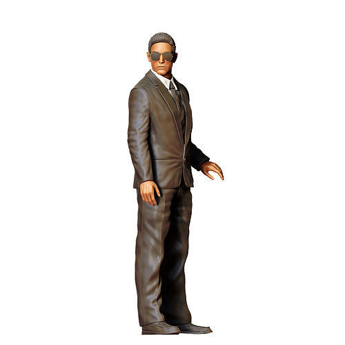 N3 Bodyguard taking care of celebrity holding car door 3D print model 6