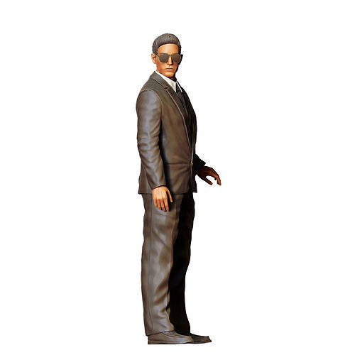 N3 Bodyguard taking care of celebrity holding car door 3D print model 7