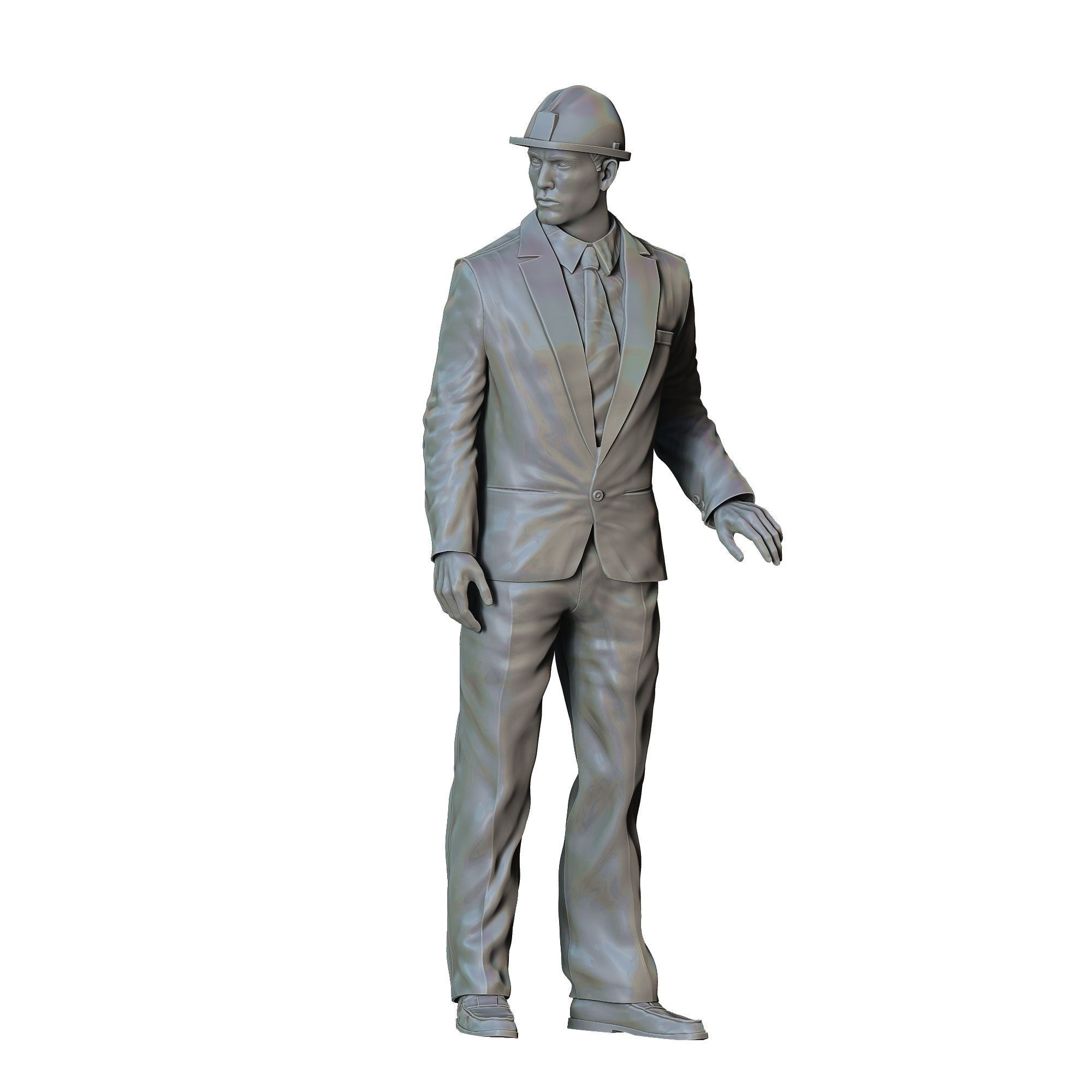 N3 Bodyguard taking care of celebrity holding car door 3D print model_31