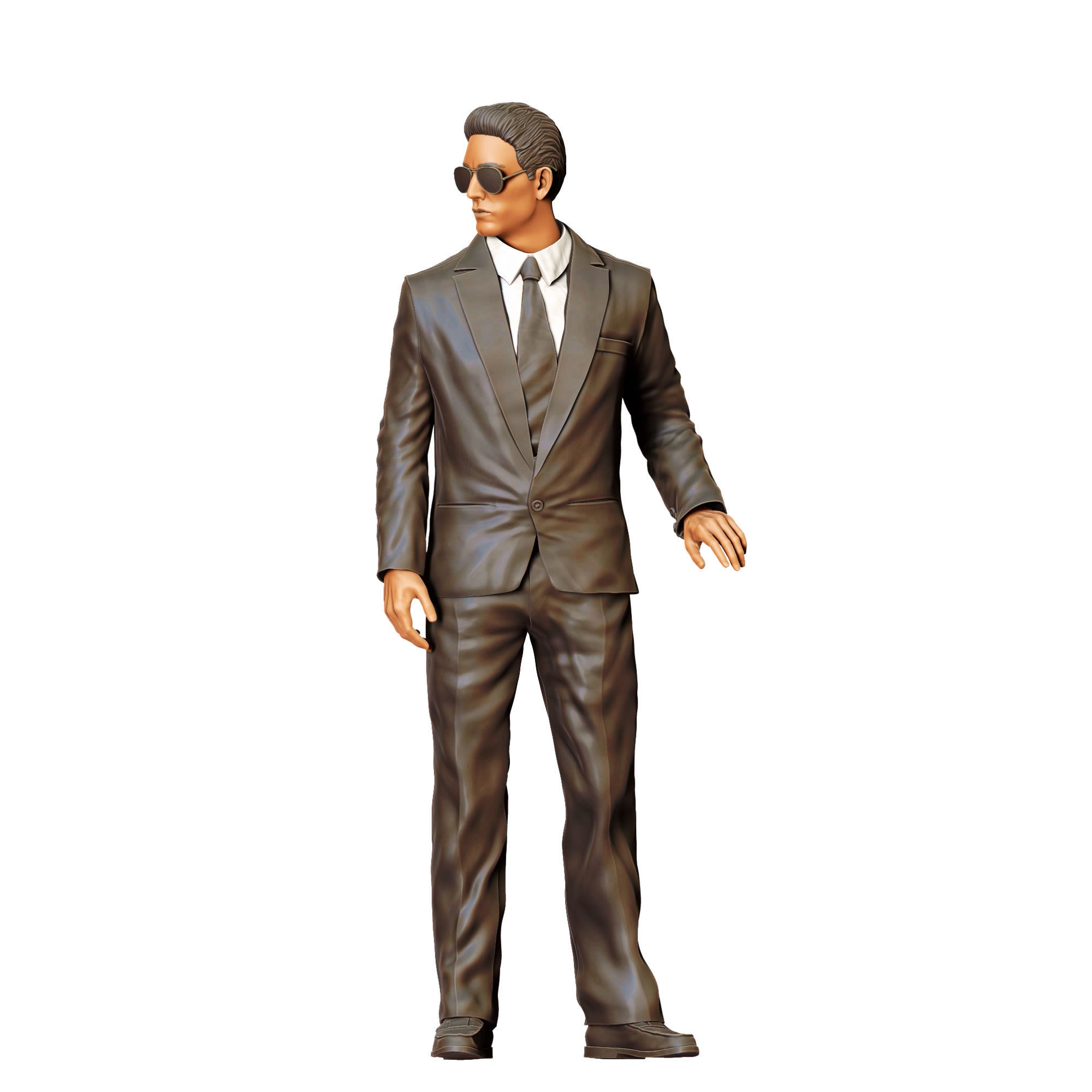 N3 Bodyguard taking care of celebrity holding car door 3D print model_1